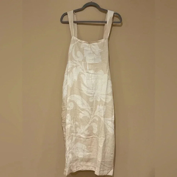 NWT Pilcro Sleeveless Square-Neck Linen Midi Dress - Picture 3 of 7